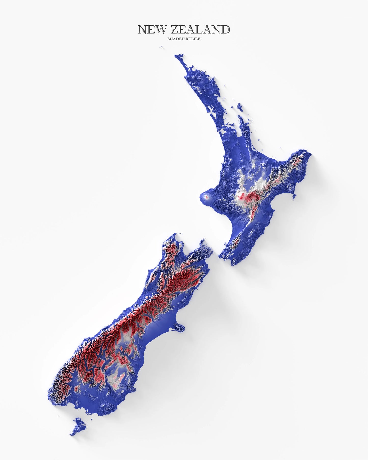 New Zealand Relief Map
