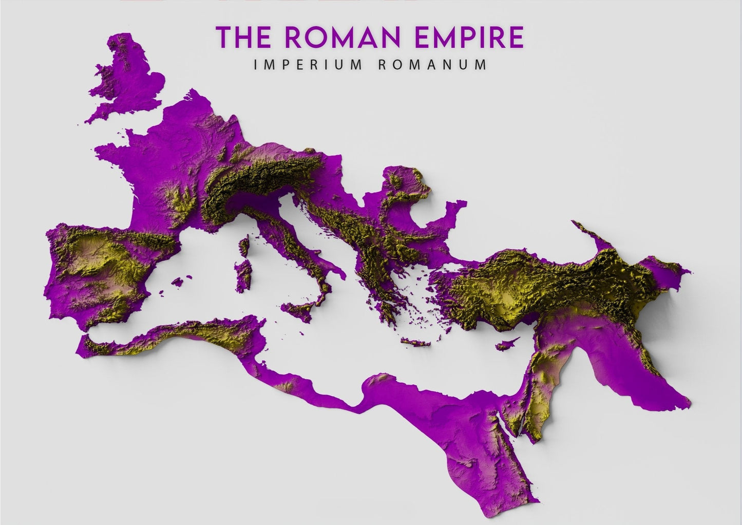Roman Empire Relief Map