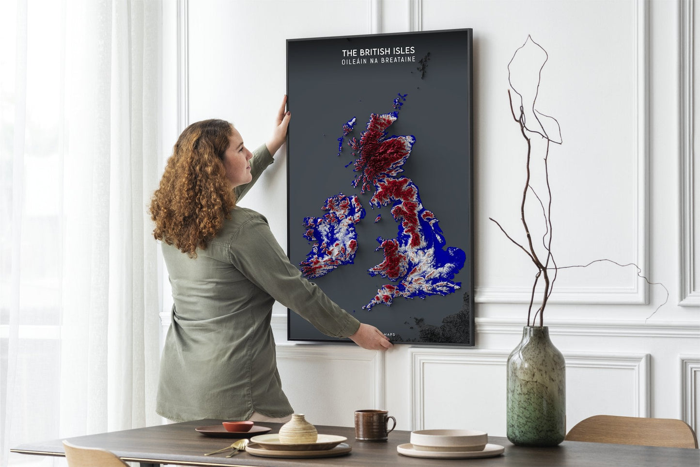 British Isles Relief Map
