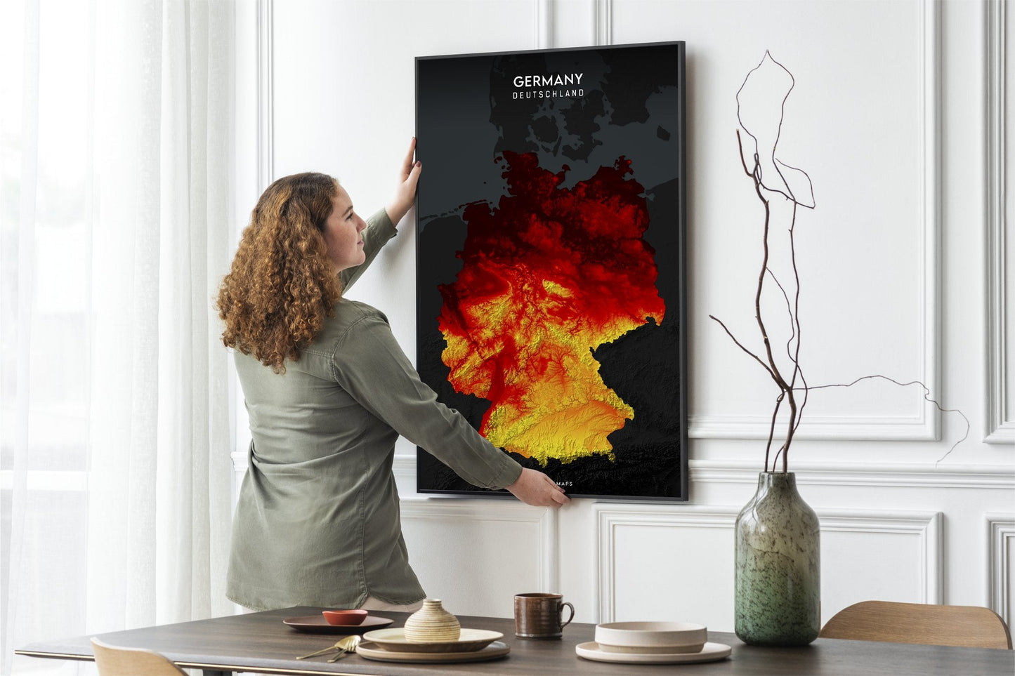 Germany Relief Map Enhanced