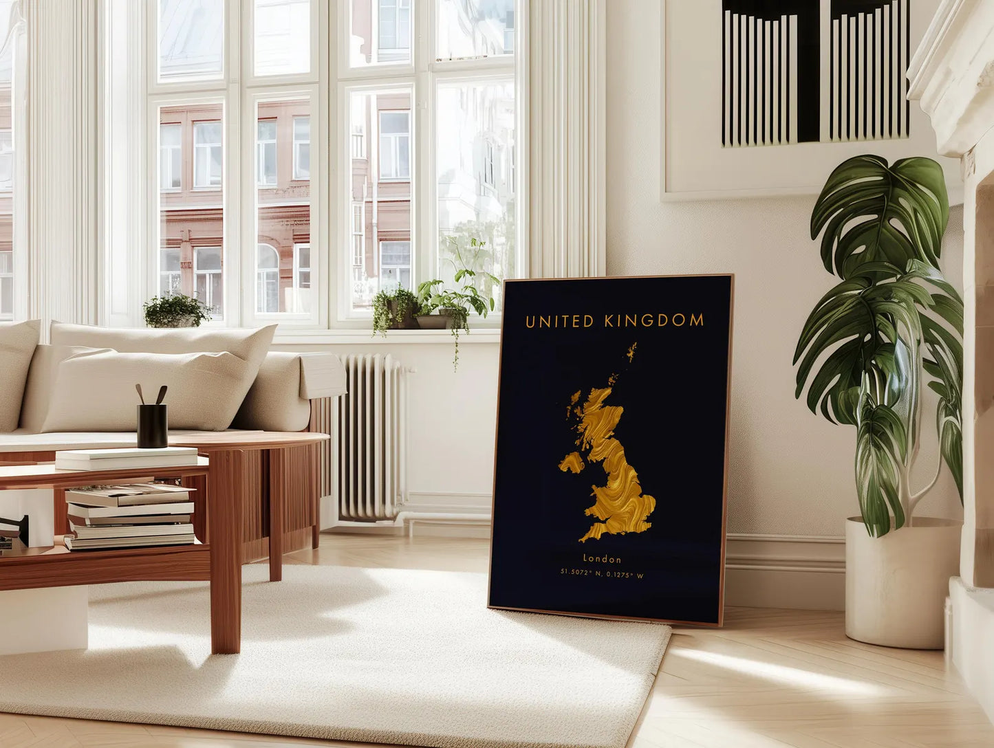 UK Gold Map Art Poster