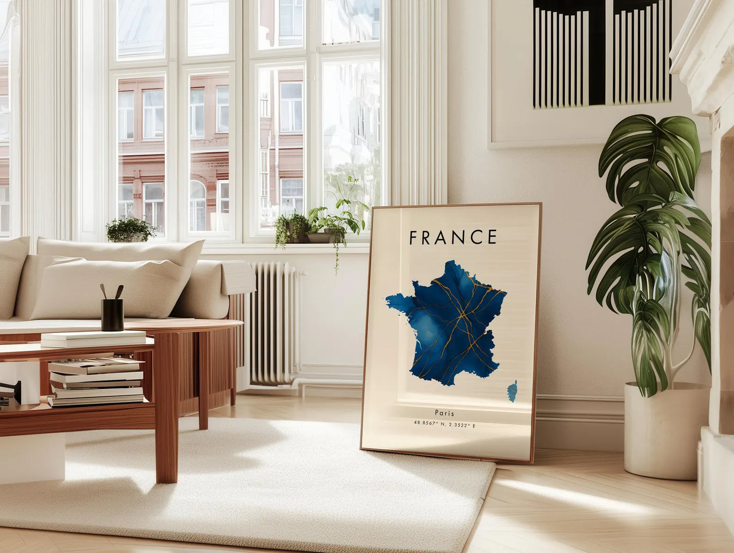 France Map Art Poster