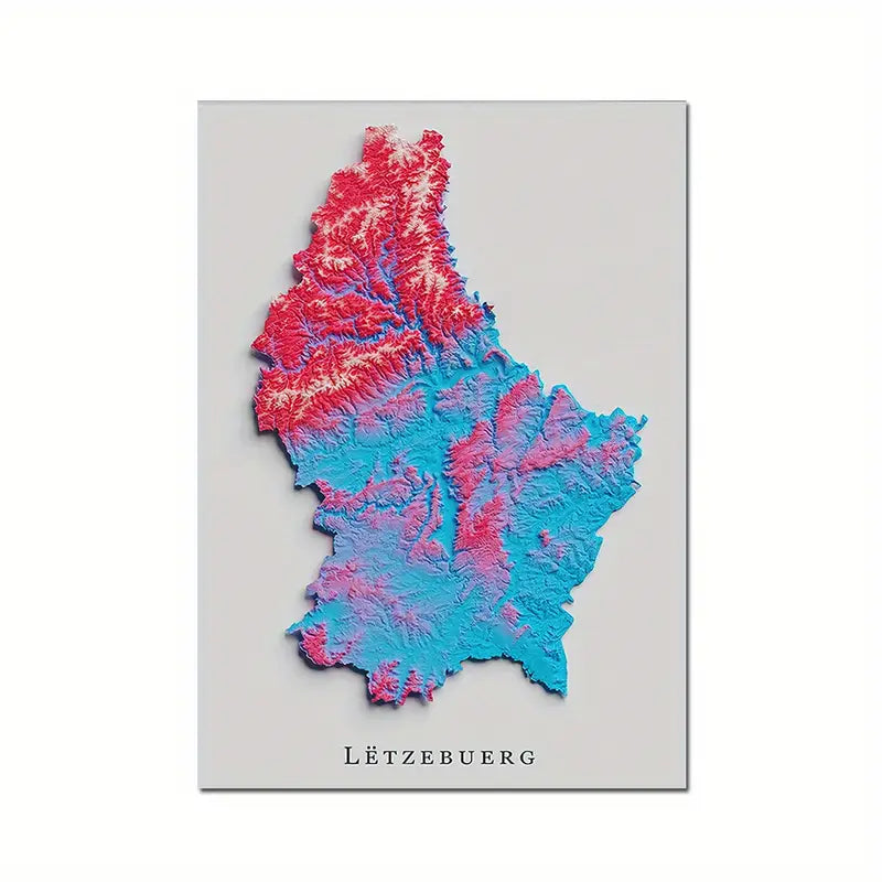 Luxembourg Relief Map