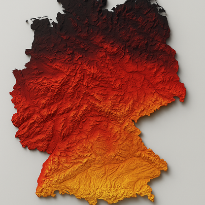 Deutschland Relief Map