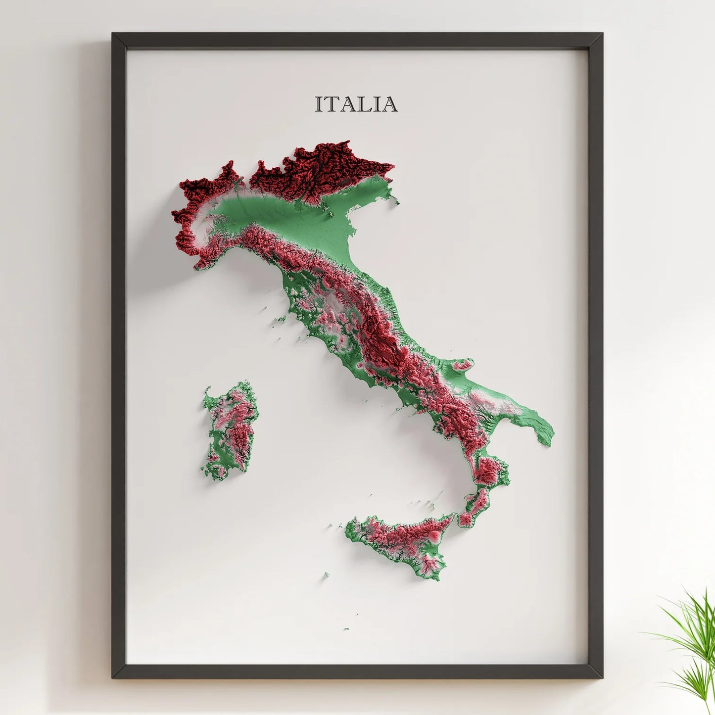 Italy Relief Map