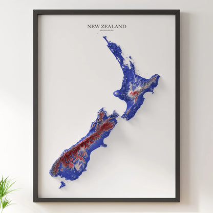 New Zealand Relief Map