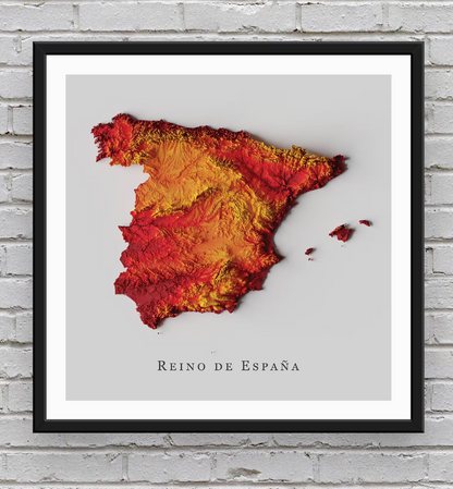 Spain Relief Map