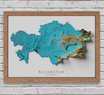 Kazakhstan Relief Map