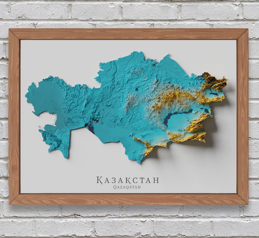 Kazakhstan Relief Map