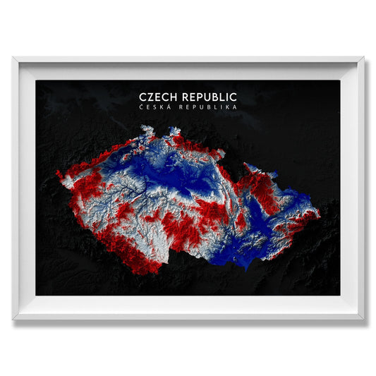 Czechia Relief Map