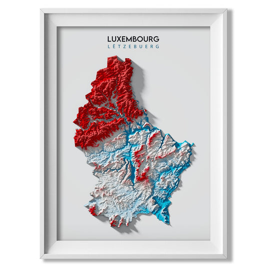 Luxembourg Relief Map Enhanced