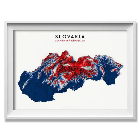 Slovakia Relief Map