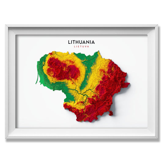 Lithuania Relief Map