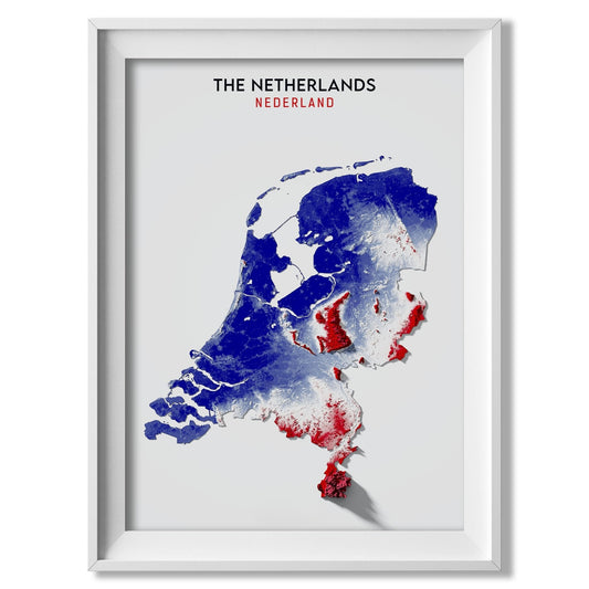 Netherlands Relief Map
