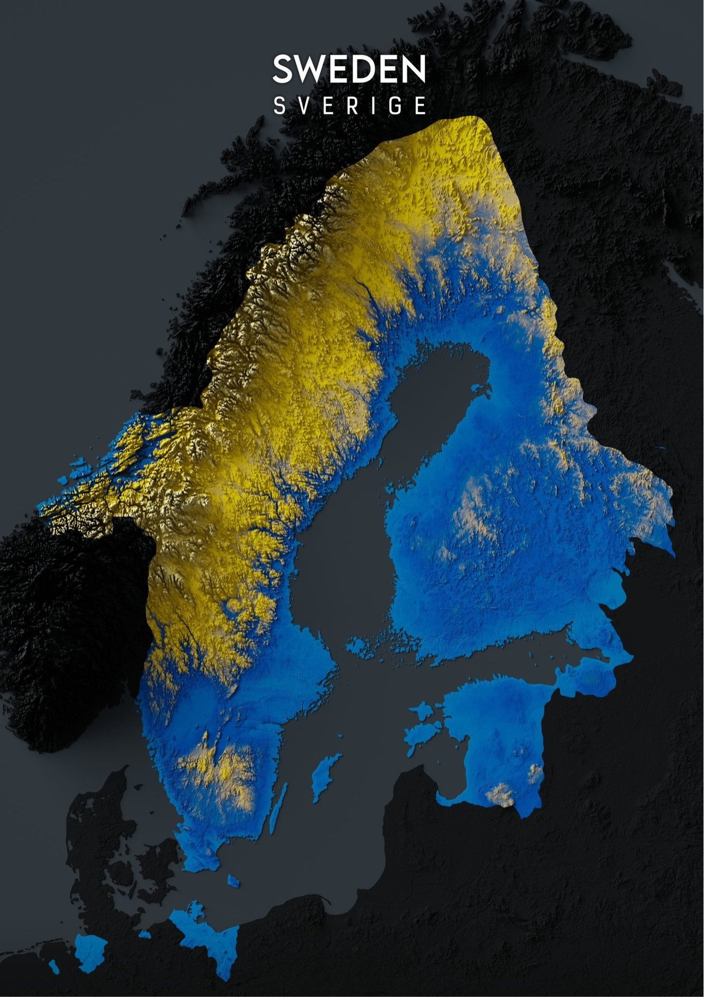 Swedish Empire Relief Map