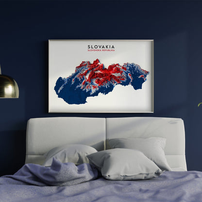 Slovakia Relief Map
