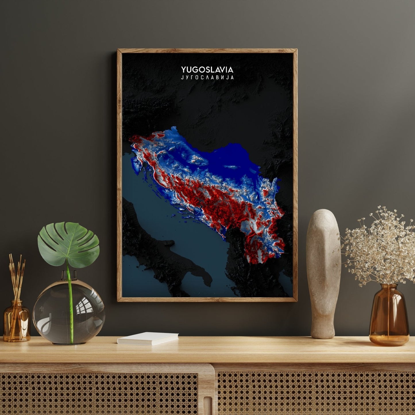 Yugoslavia Relief Map