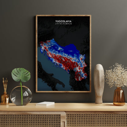 Yugoslavia Relief Map