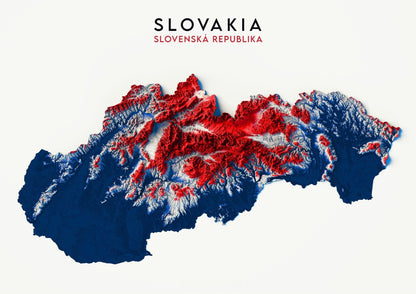 Slovakia Relief Map