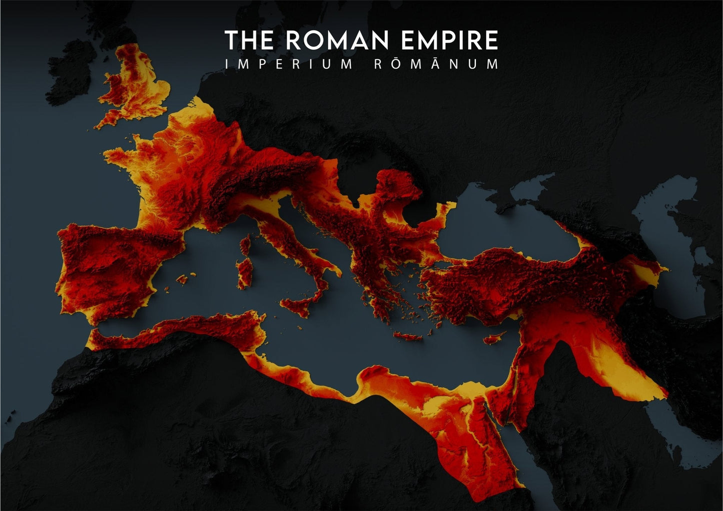 Roman Empire Relief Map