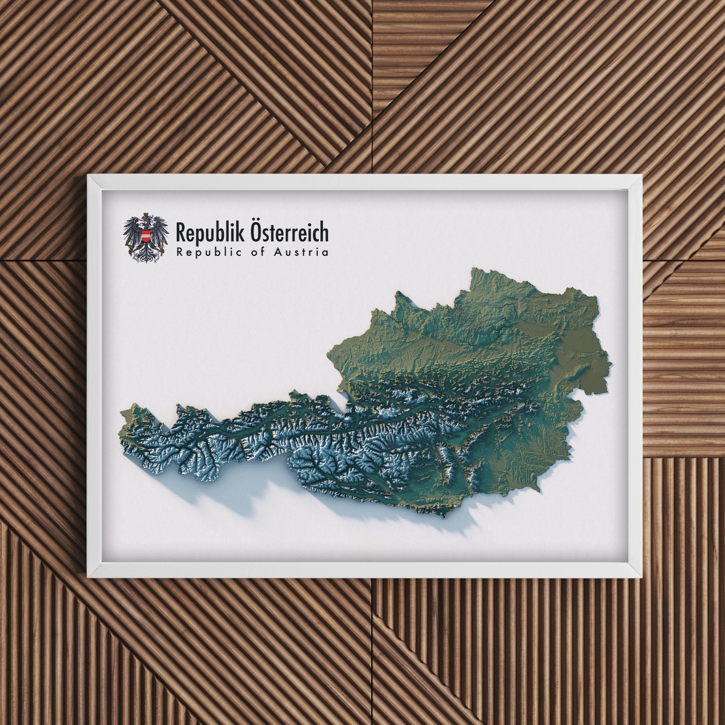 Austria Realistic Relief Map