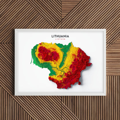 Lithuania Relief Map