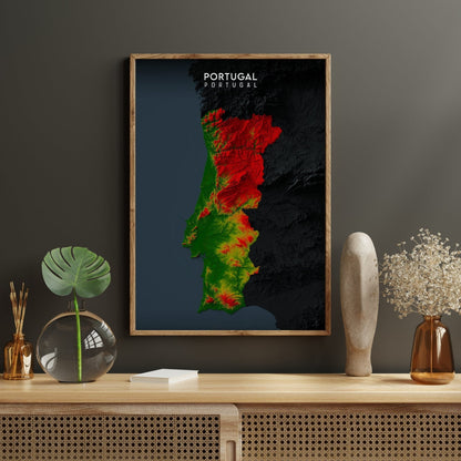 Portugal Relief Map