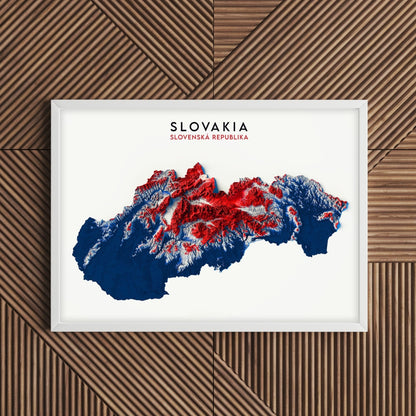 Slovakia Relief Map