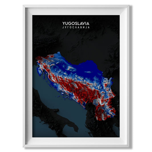Yugoslavia Relief Map