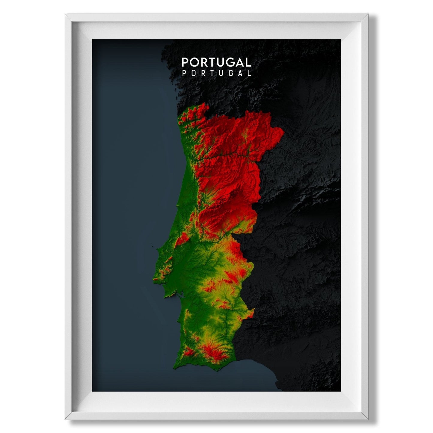 Portugal Relief Map