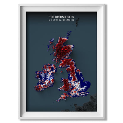 British Isles Relief Map