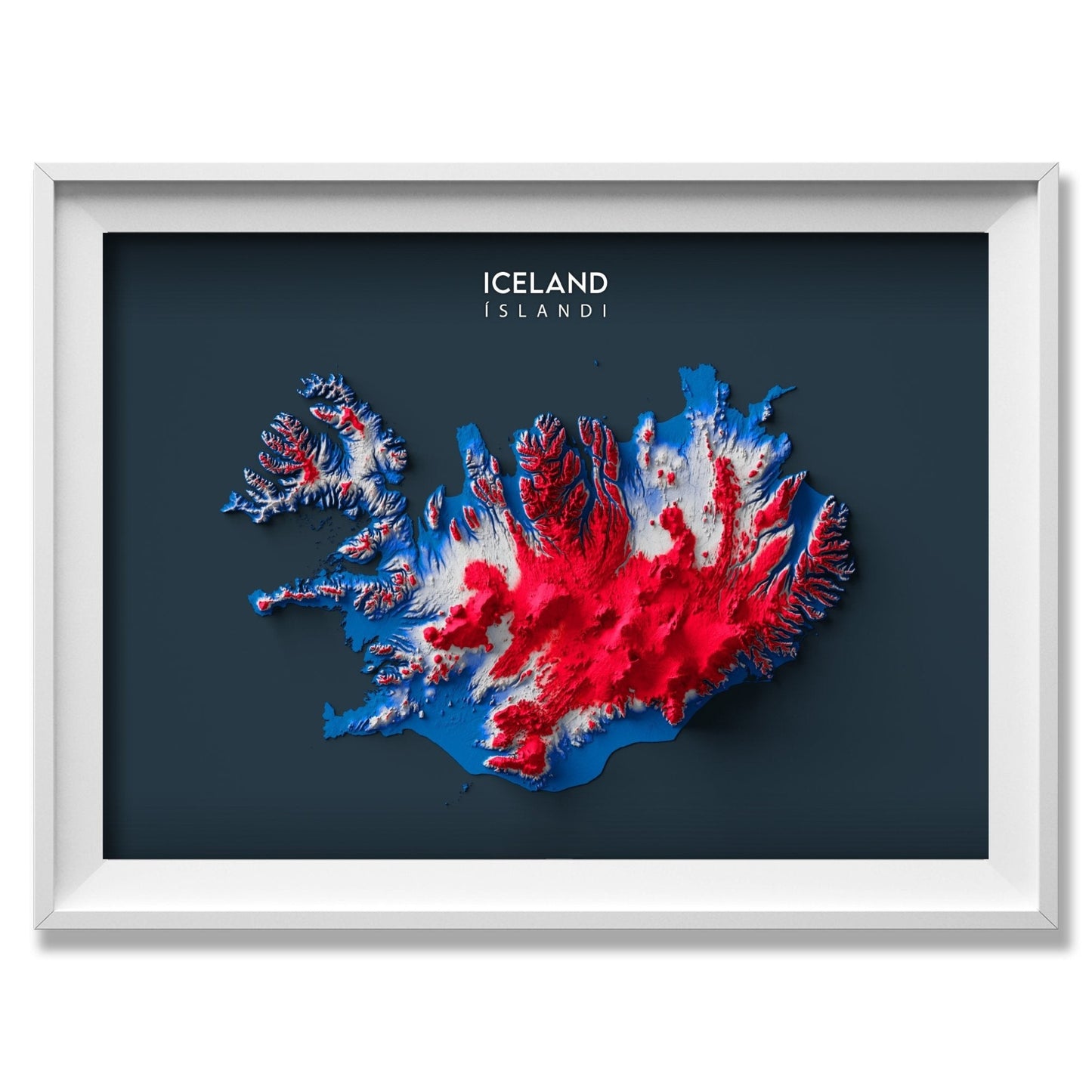 Iceland Relief Map