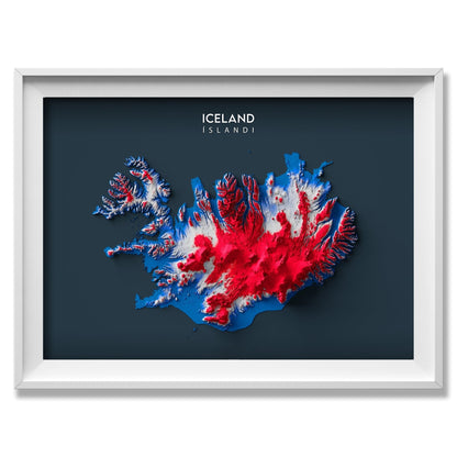 Iceland Relief Map