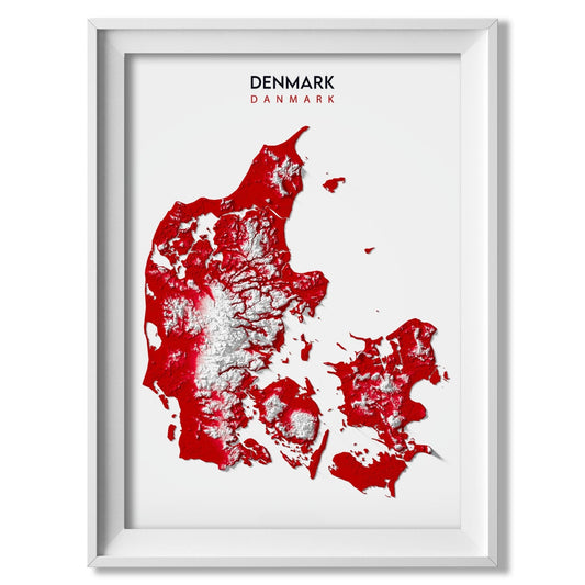 Denmark Relief Map