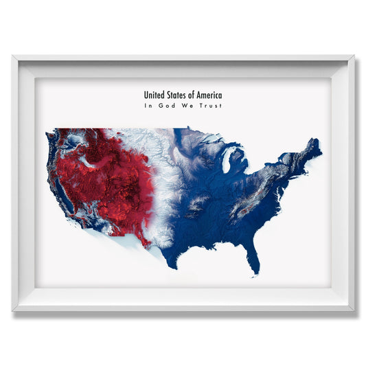 United States Relief Map Enhanced