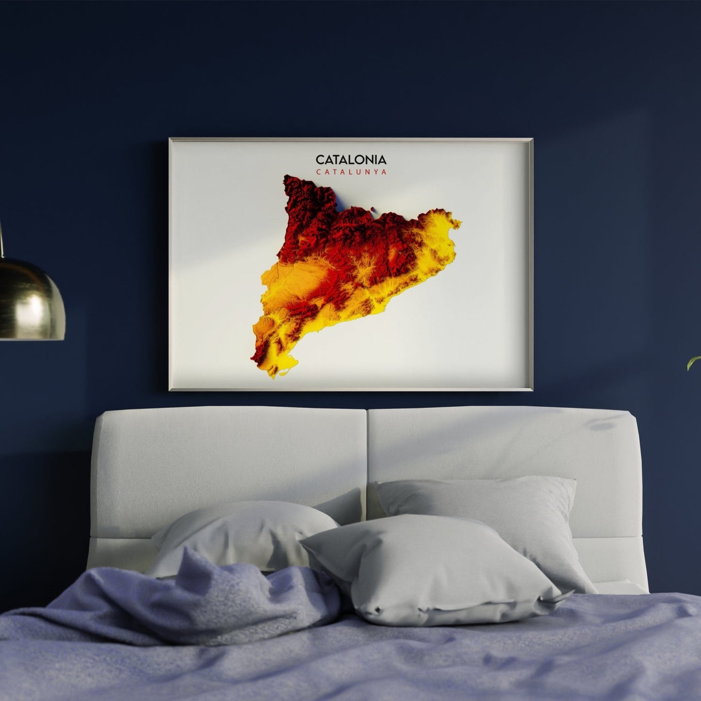 Catalonia Relief Map