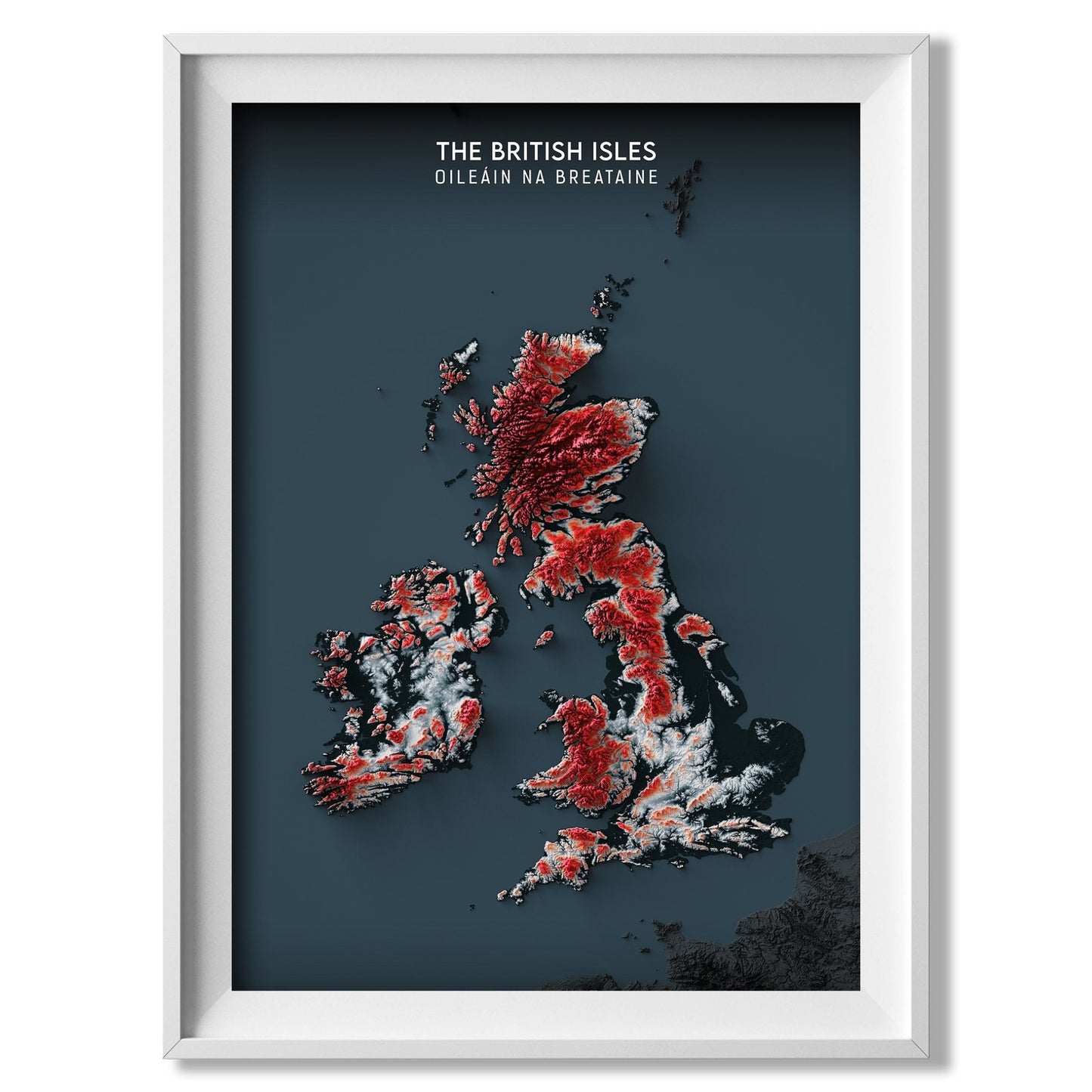 British Isles Relief Map