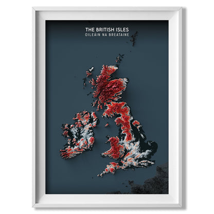 British Isles Relief Map