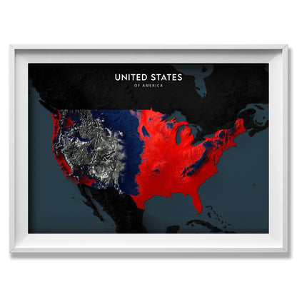 United States Relief Map Enhanced