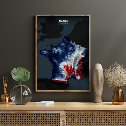 France Relief Map