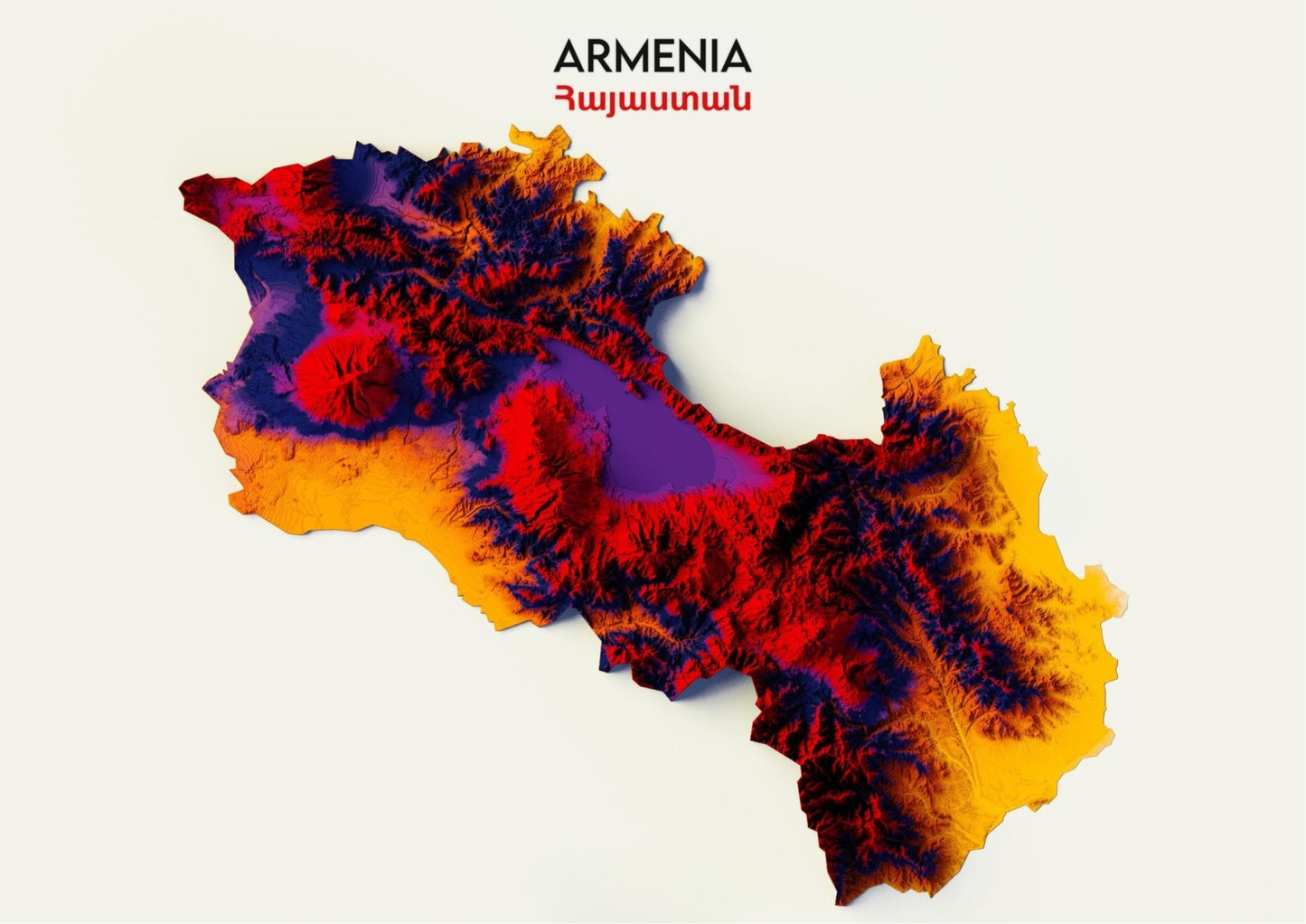 Armenia Relief Map