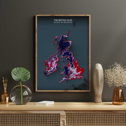 British Isles Relief Map
