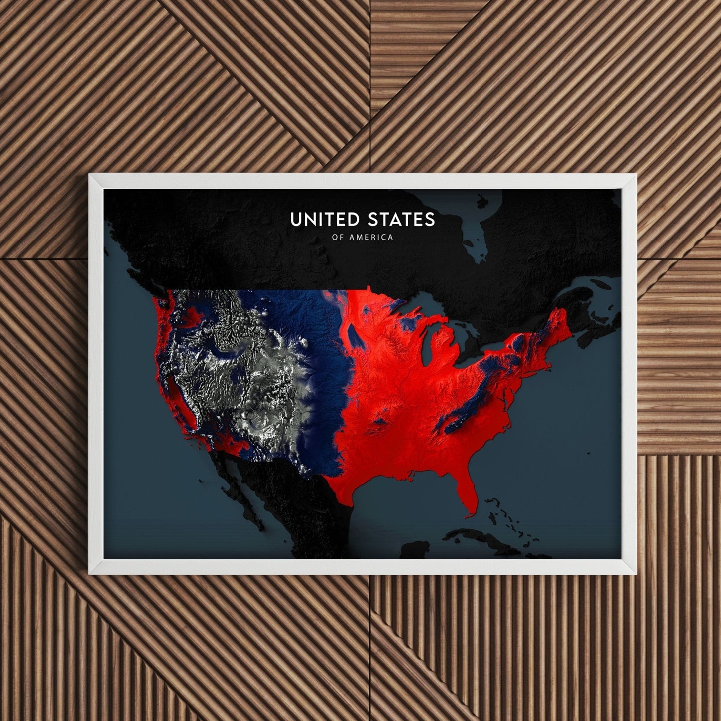 United States Relief Map Enhanced