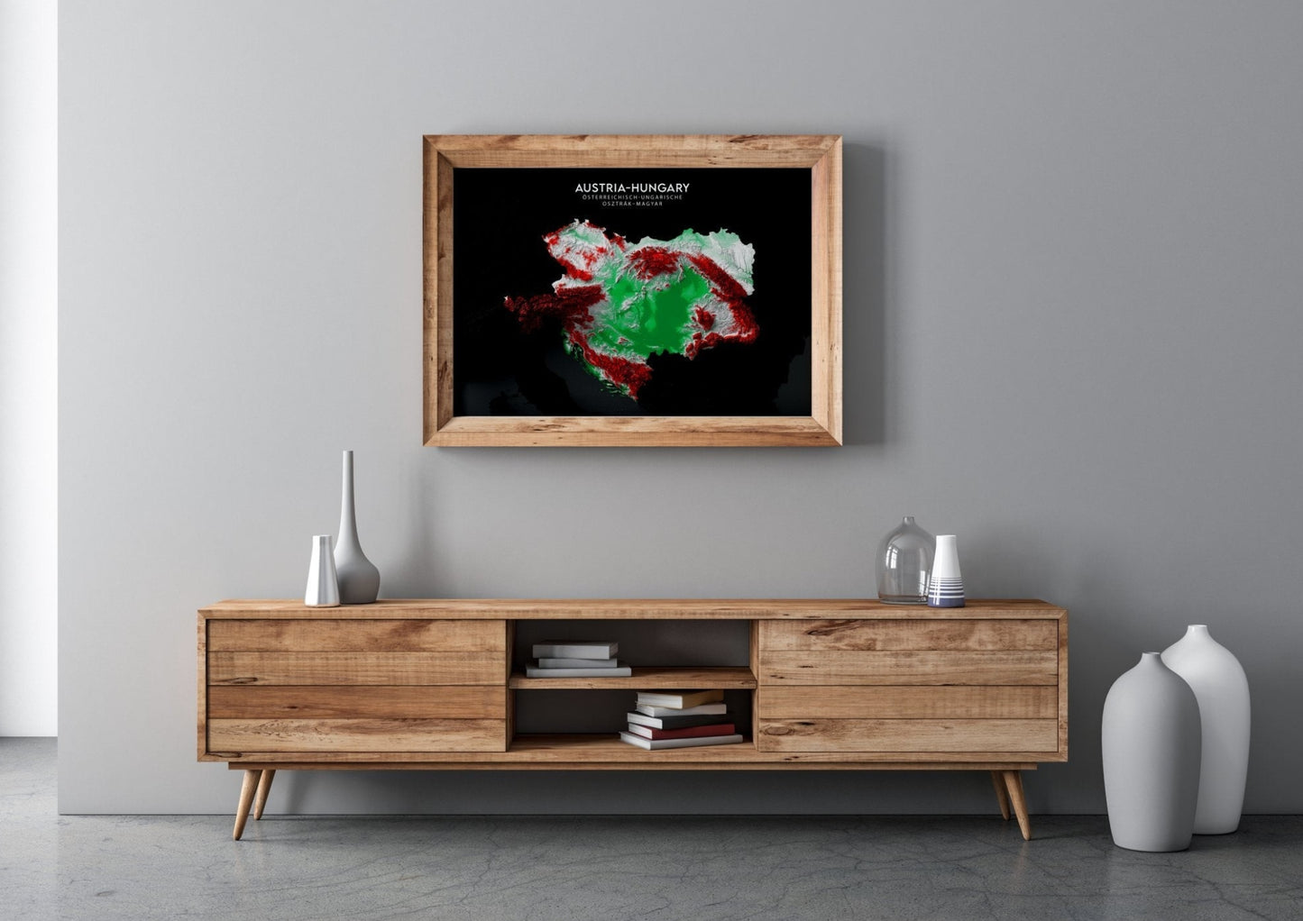 Austria-Hungary Relief Map