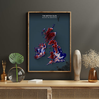 British Isles Relief Map