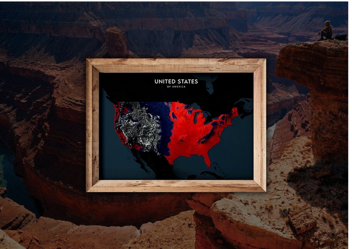 United States Relief Map Enhanced