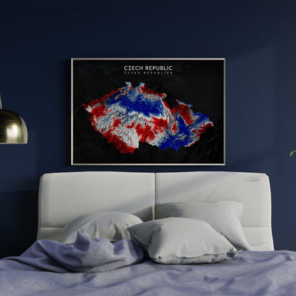 Czechia Relief Map