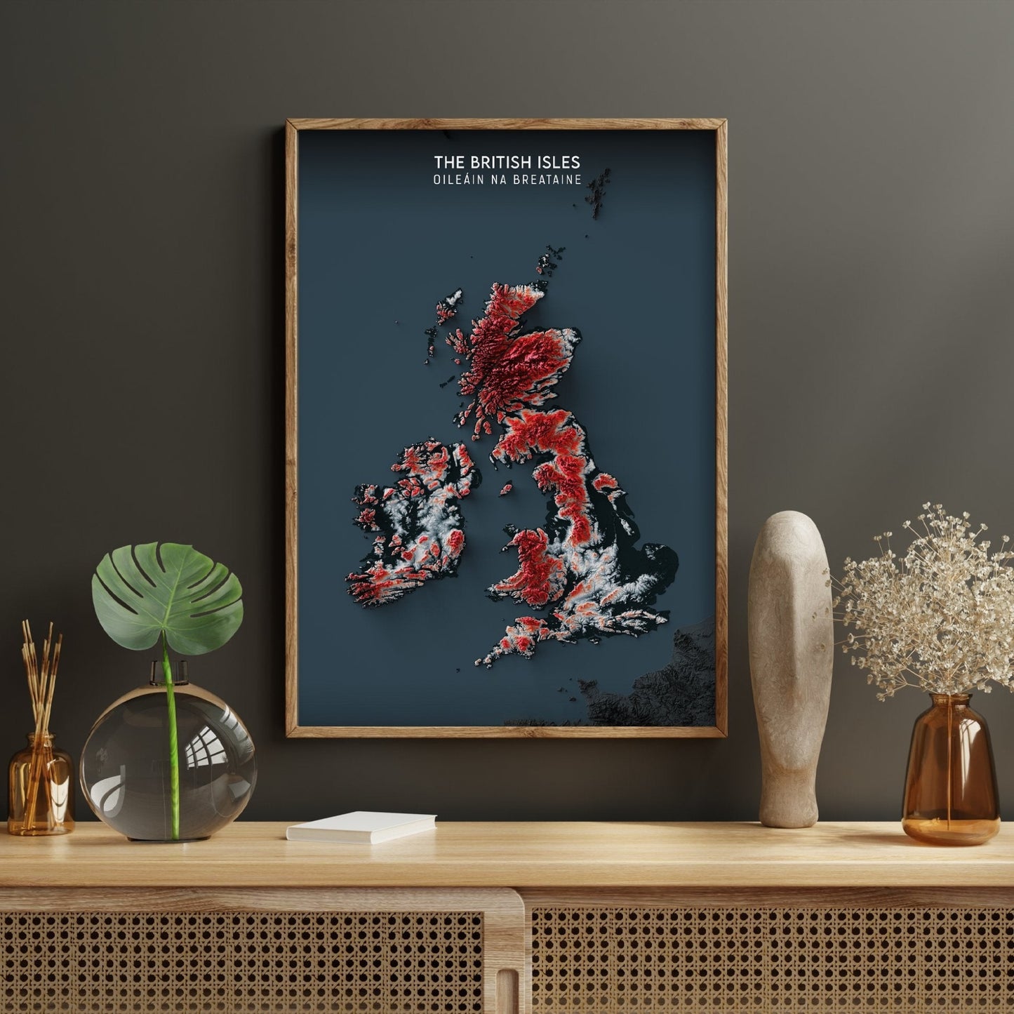 British Isles Relief Map