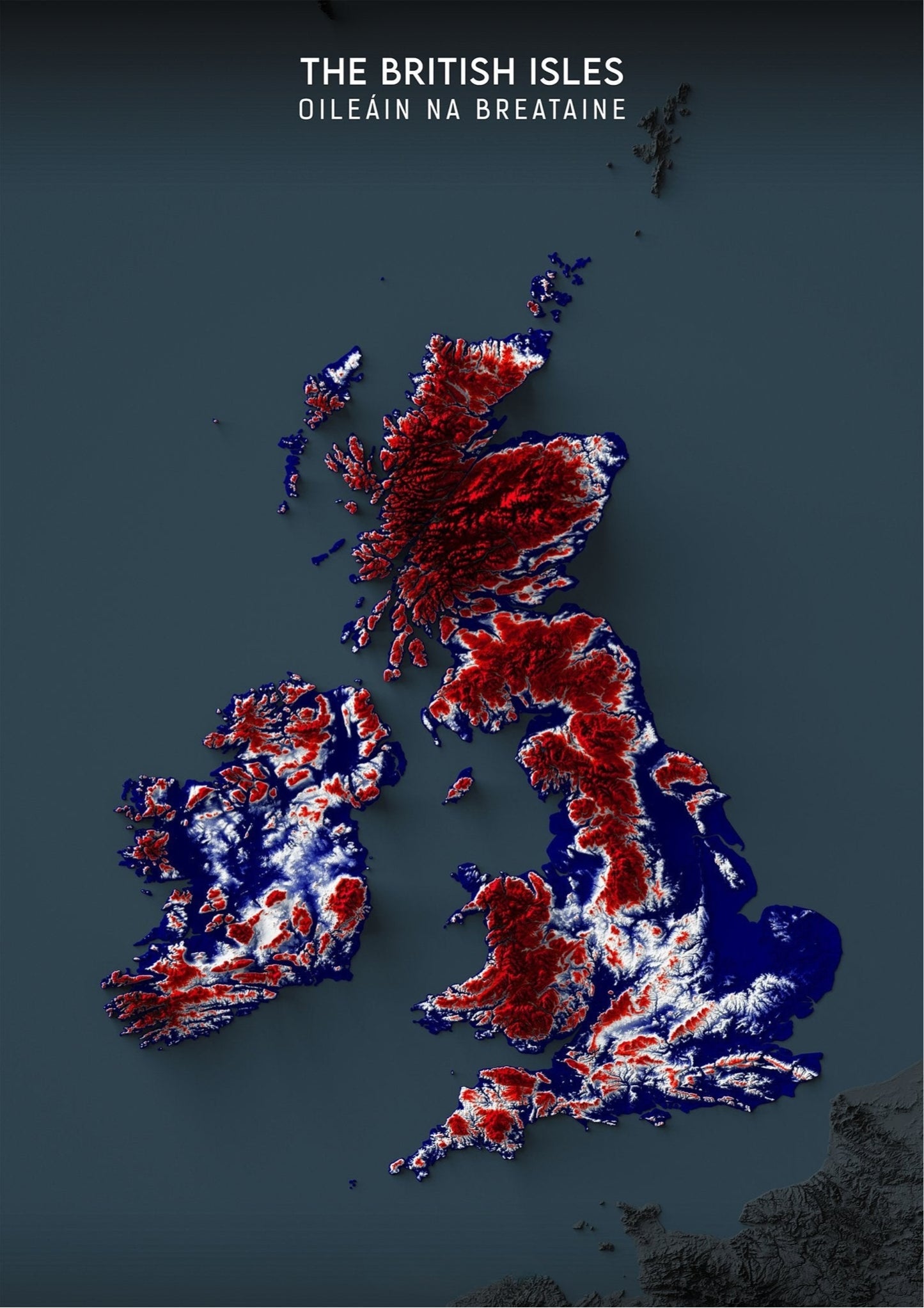British Isles Relief Map