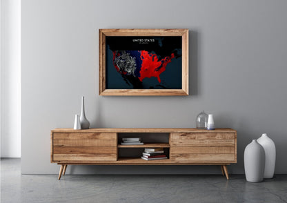 United States Relief Map Enhanced